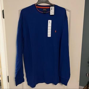 NWT - Ralph Lauren Polo - Blue and Orange Long Sleeve Thermal Shirt